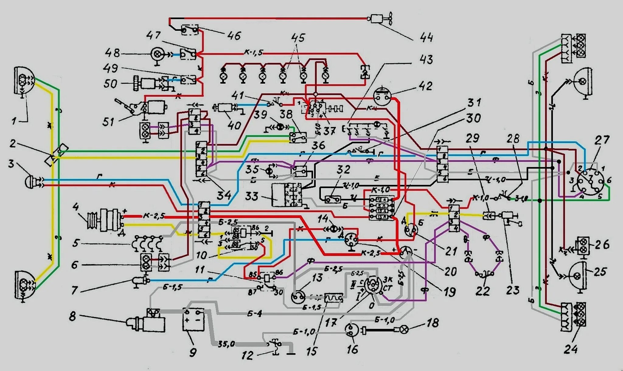 Схема электрооборудования тракторов т-40. Схема проводки трактора т-40. Схема электрооборудования ЛТЗ т40. Электрическая схема трактора т-40ам.
