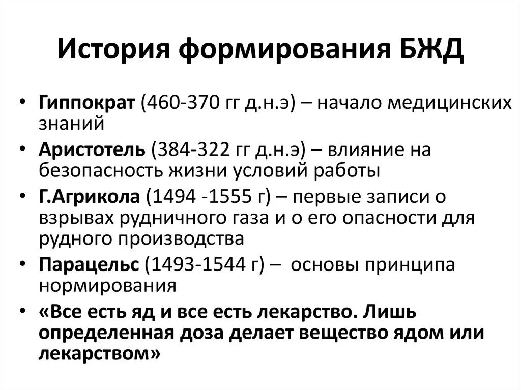 Развитие безопасности жизнедеятельности. История становления науки БЖД. Этапы формирования науки о БЖД. История развития безопасности жизнедеятельности. История возникновения БЖД.