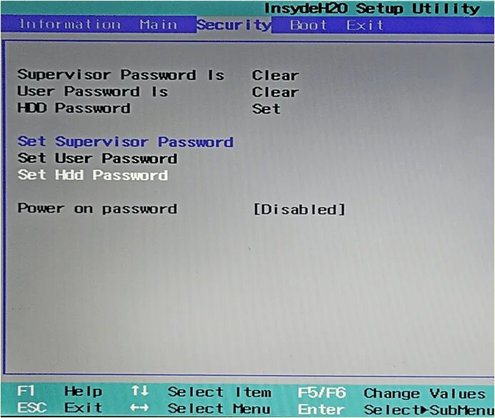 Clear users. BIOS insydeh20 Hasee. Пароль на биос. Биос установление пароля. Установите пароль пользователя в биос.