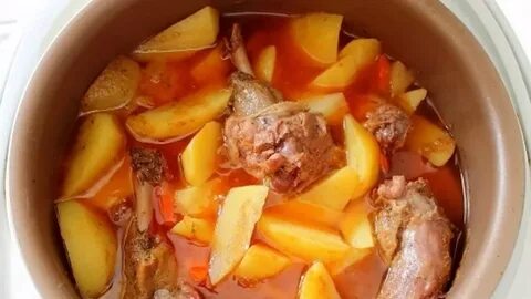 Утка тушеная с картошкой