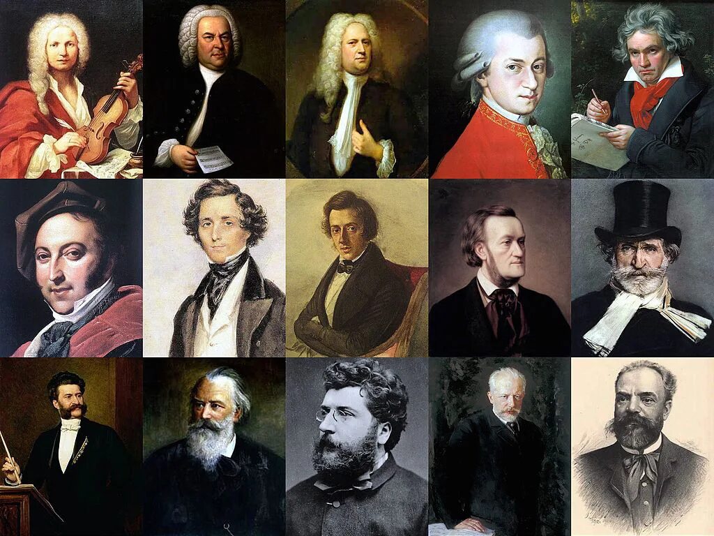 Самые известные композиторы 19. Великие композиторы 19 века Моцарт. Великие композиторы 18-19 века. Великие музыканты 19 века. Портреты композиторов 19 века.