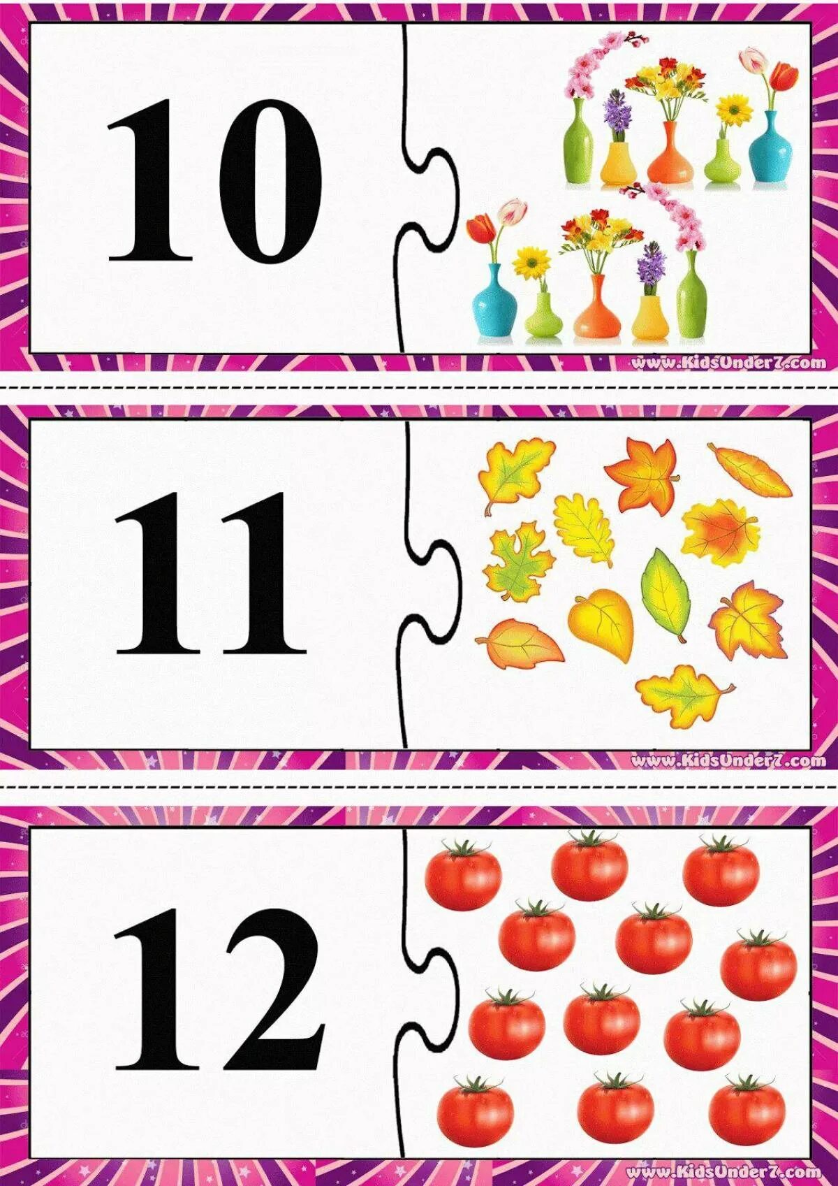 Счета 12 13. Карточки для изучения цифр для детей. Карточки с цифрами и предметами. Математические карточки с цифрами. Пазлы цифры для детей.