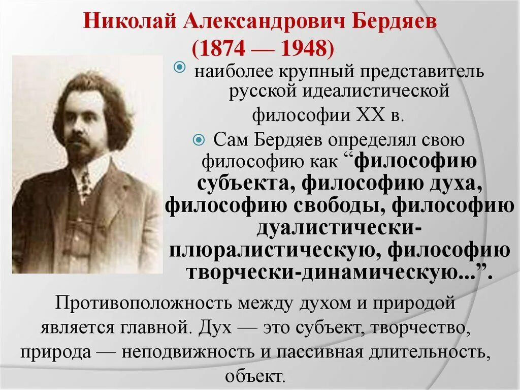 Философы 20 века кратко представители Бердяев.