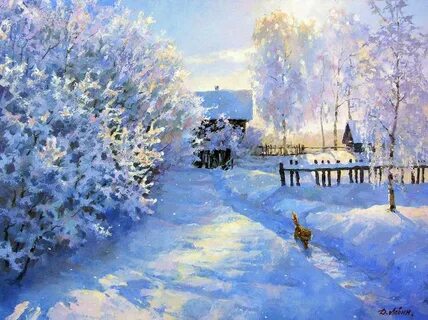 Зимний пейзаж картины