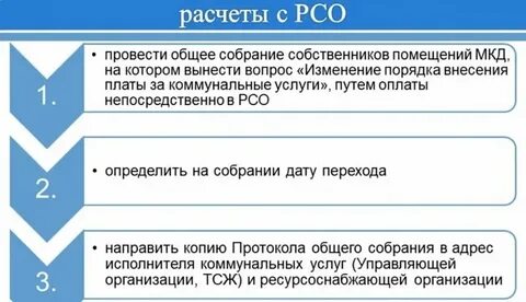 Заключение прямого договора с ресурсоснабжающей организацией