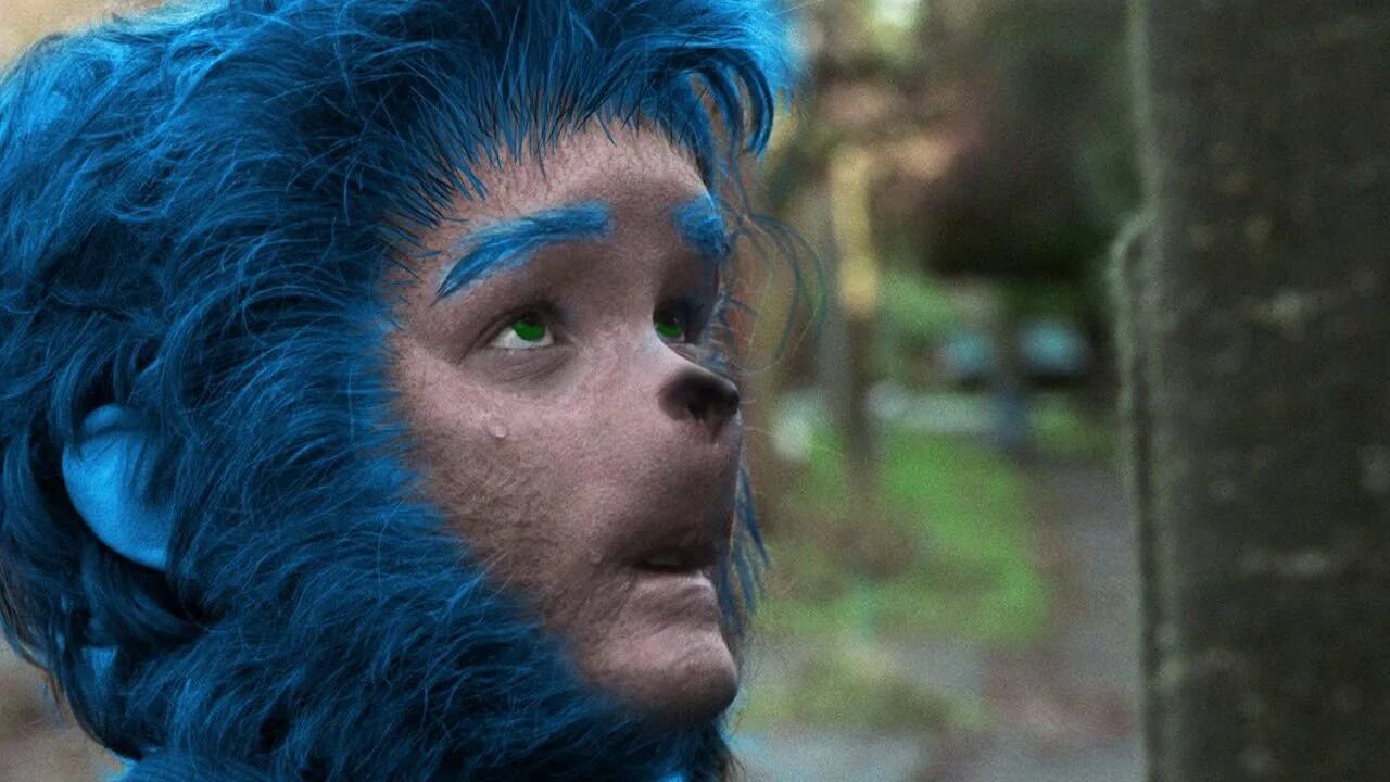 Голубая обезьяна. Синяя обезьяна. Обезьянка с синими волосами.