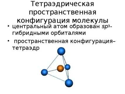 Тетраэдрическое строение молекулы имеет