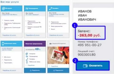 Баланс интернета мгтс