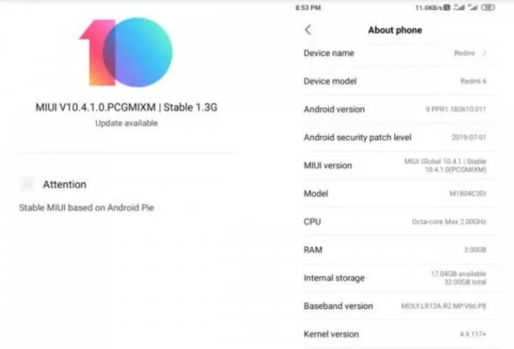 Когда выйдет обновление на редми. MIUI 10 Redmi. Версия андроид Сяоми редми 6а. MIUI 10 обновление. Обновление андроид редми 9.