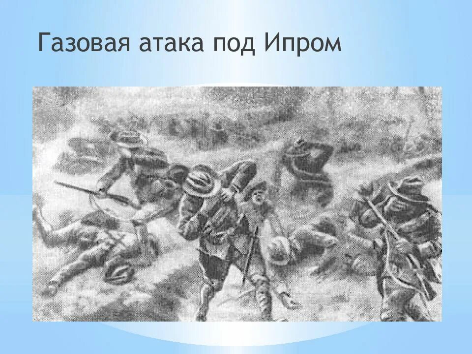 Апрель 1915 г. Газовая атака под ипром 1915.