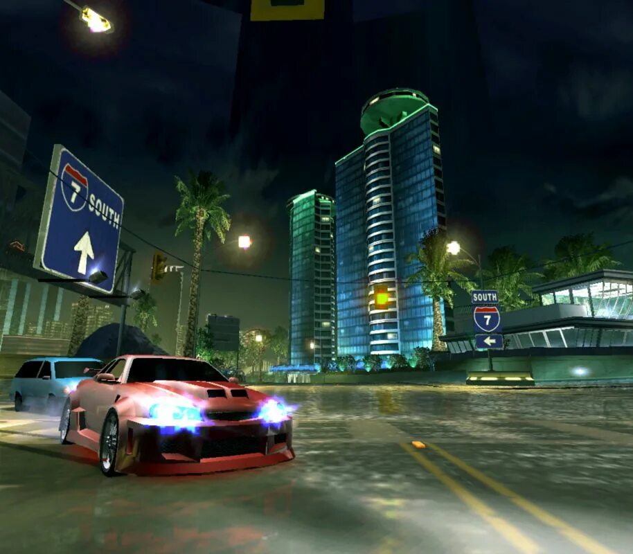 Nfs города. Нфс андеграунд 2 город. Need for Speed Underground 2 город. Need for Speed Underground 2 screenshot. Город из need for Speed Underground 2.