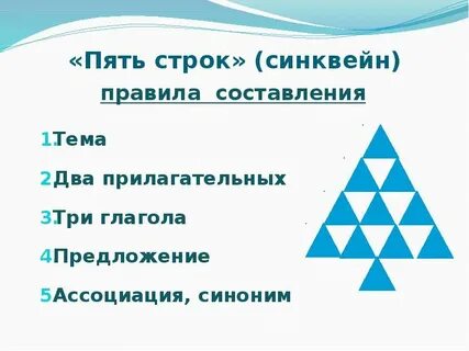 Развитие синквейн