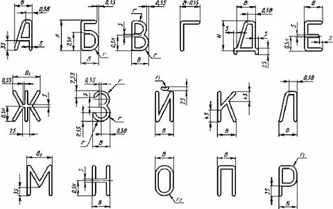 Буквы на чертеже какие нельзя