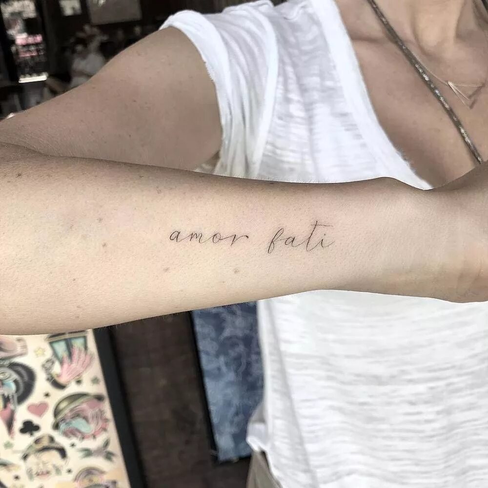 35 Beautiful Amor Fati Tattoo Designs and Meaning - Buzz Hippy in 2020 Amor fati