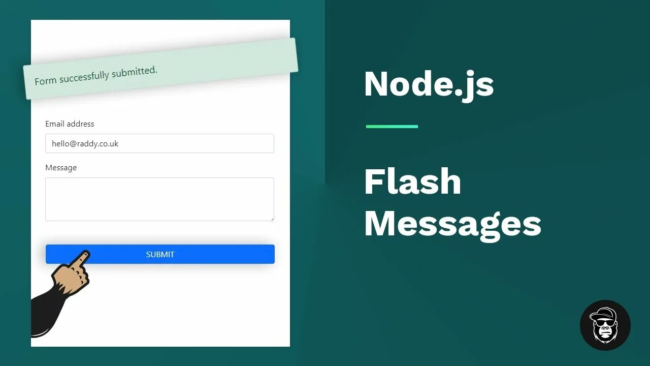Flash the message. Flash the message