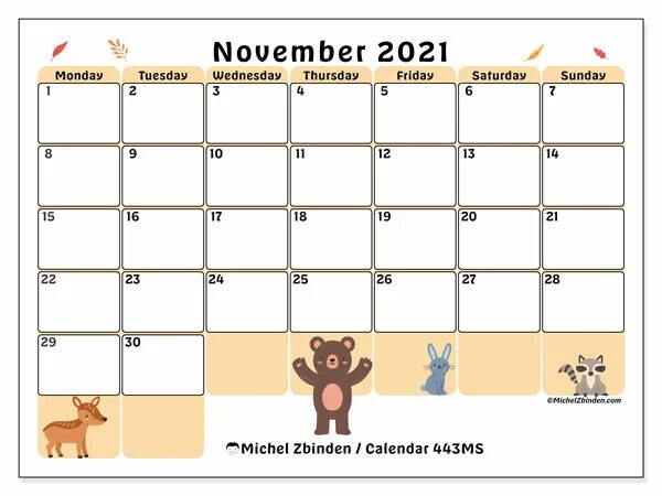 Месяц ноябрь 2025