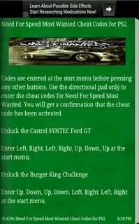 Wanted cheats