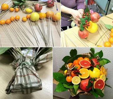 Букет из фруктов мастер класс