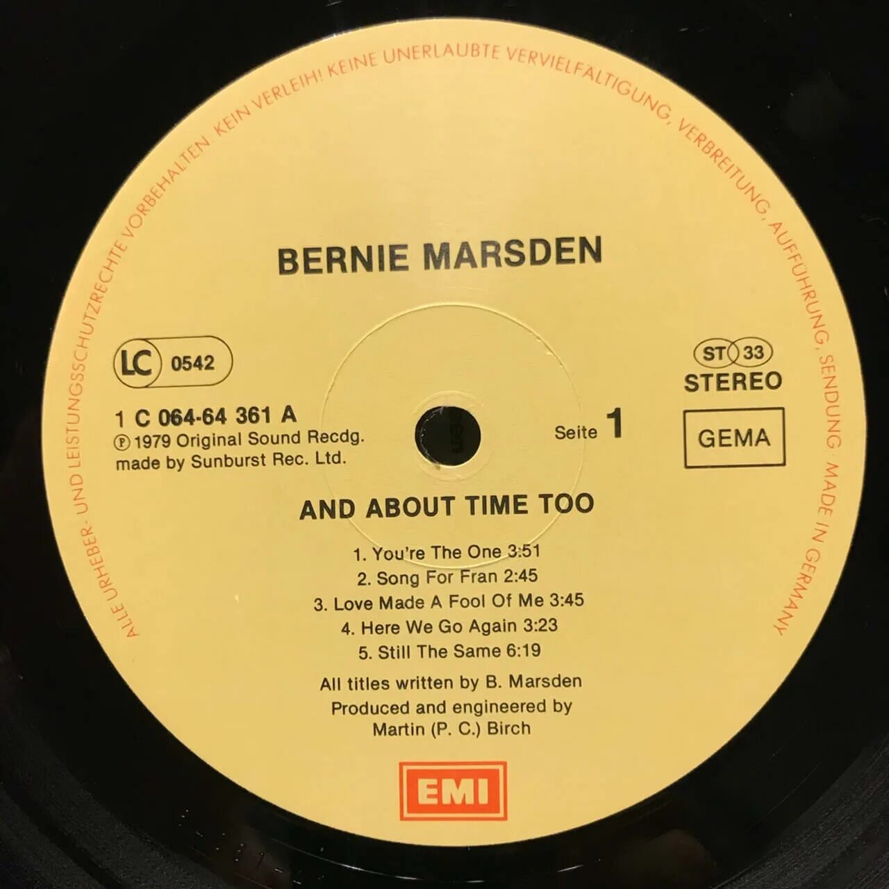 Time too catch. Bernie marsden 1979 and about time too. bernie marsden альбом kings 2025 википедия.