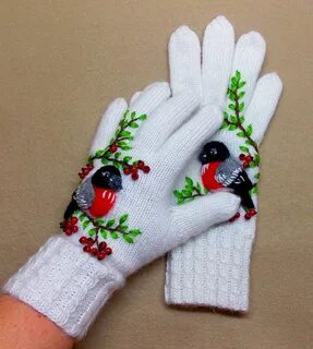 Перчатки детские связать