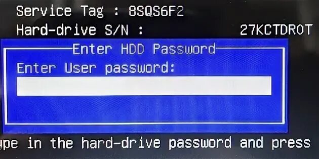 Enter user password