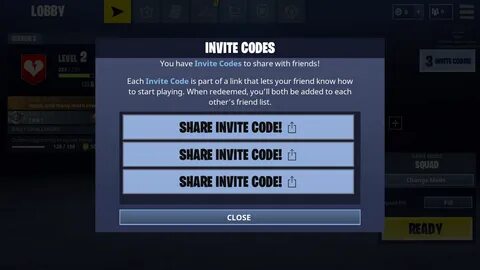 Friends invite code