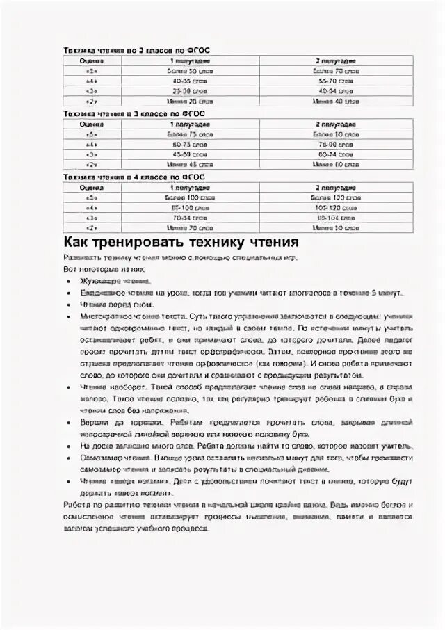 Техника чтения 4 класс 2 полугодие тексты