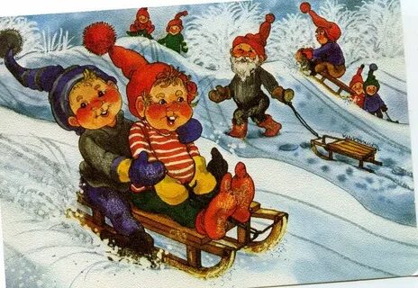 Гномик на лыжах