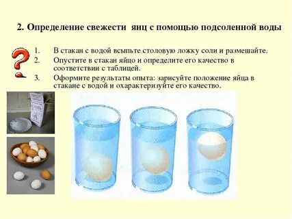 Почему яйцо всплывает наверх