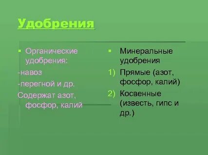 Удобрение азот и калий название