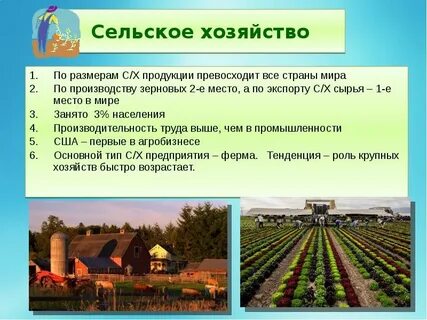 Сельское хозяйство северной америки
