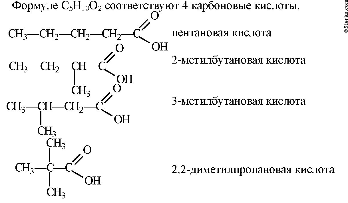 Структурные формулы изомеров с5н10. Изомерия карбоновых кислот с5н10о2. С5н10о2 изомеры карбоновых кислот. С5н10о2 структурная формула.