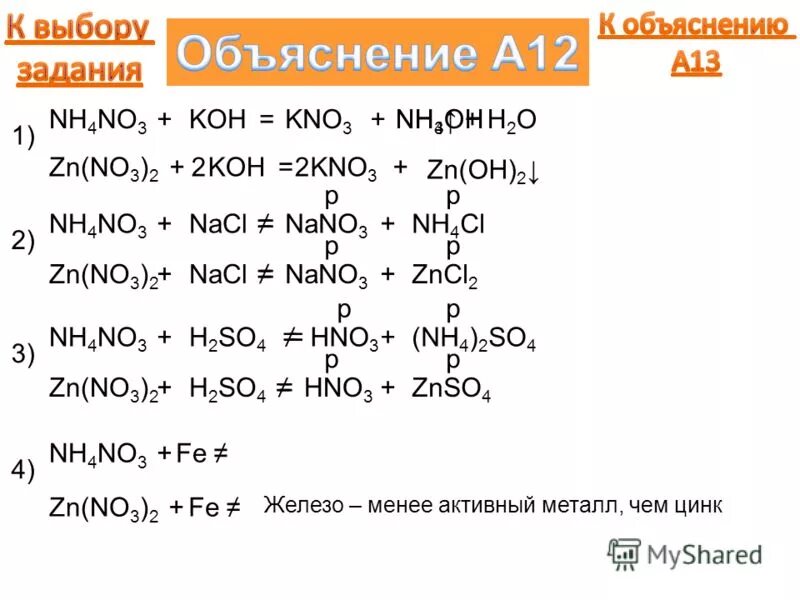 Zn oh 2 разложение