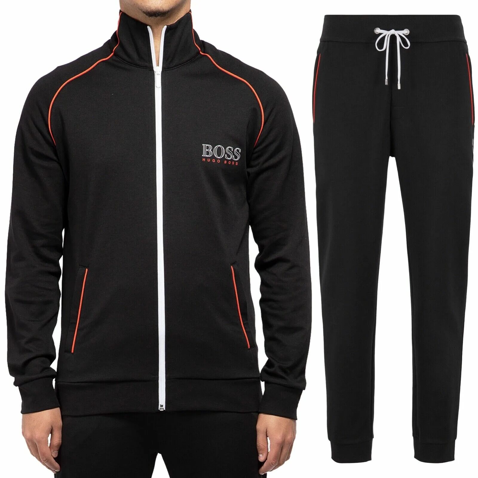 Sports hugo. Hugo Boss Black Tracksuit. Hugo Boss спортивка. Hugo Boss черный спортивный мужской. Спортивный костюм Hugo Boss мужской.