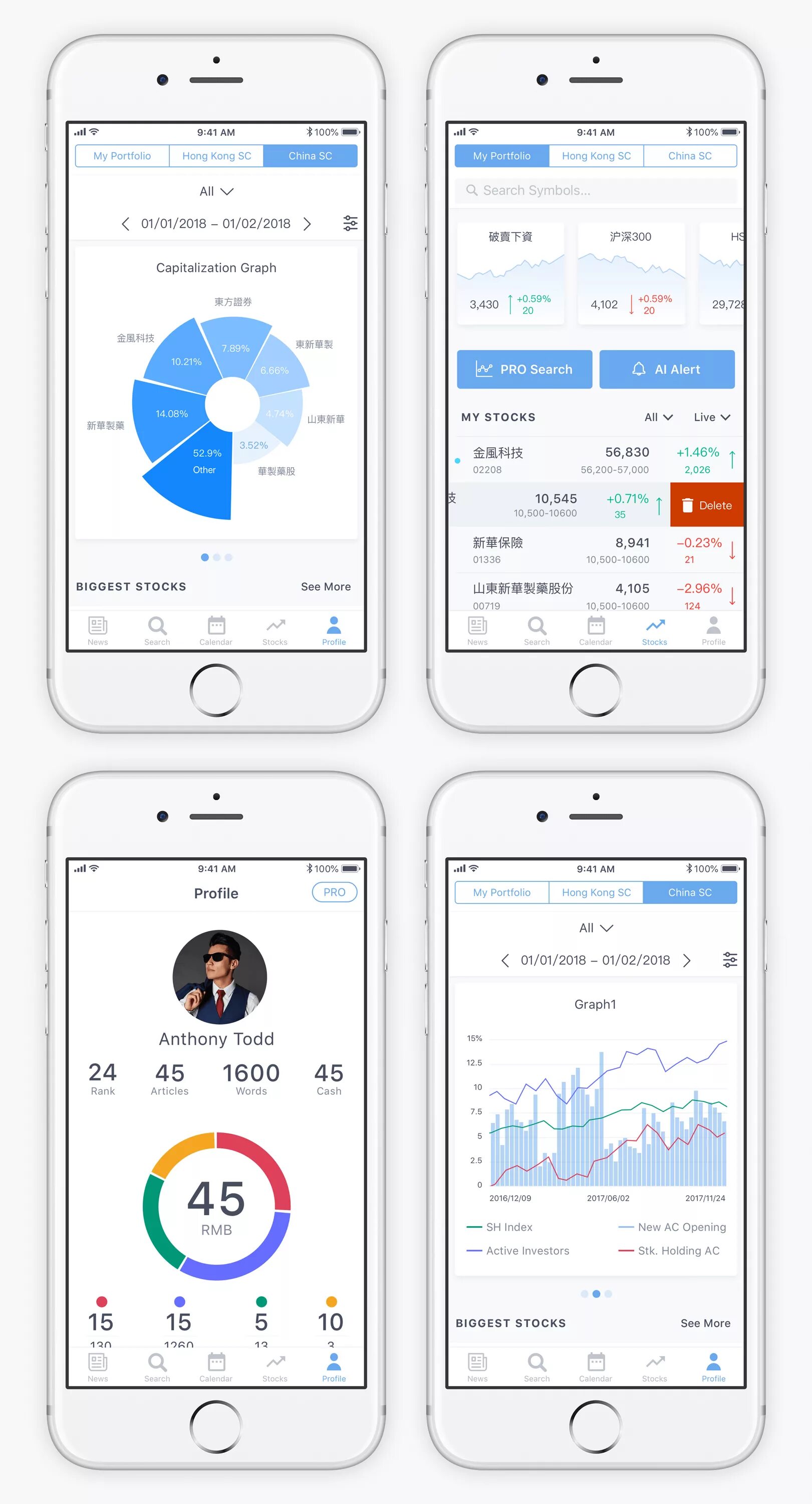 Hierarchy UI/UX Design. Opening activity