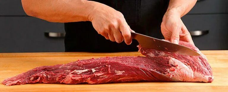 Почему свинина жесткая. Подрезание сухожилий мяса.