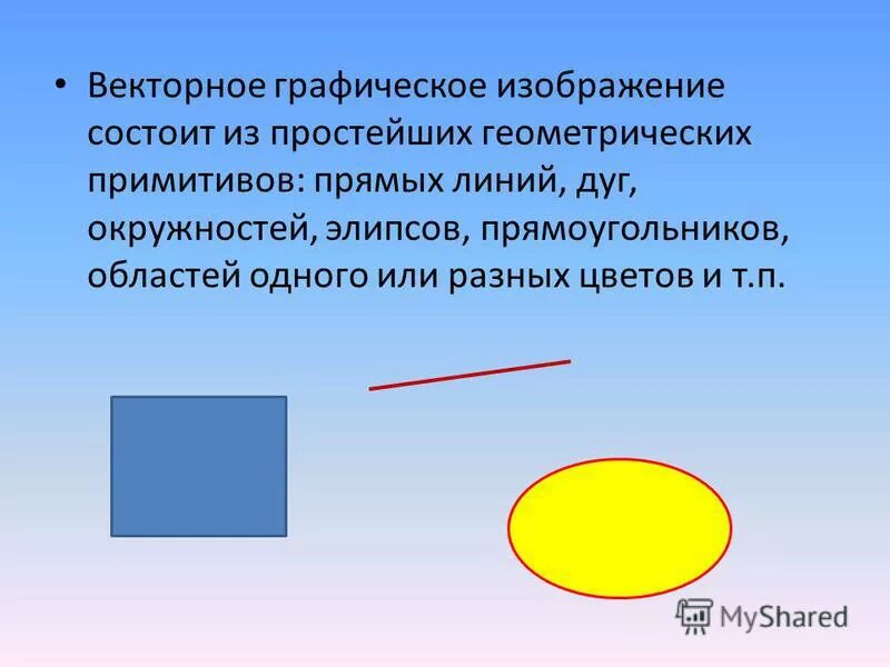 Векторные графические изображения состоят из