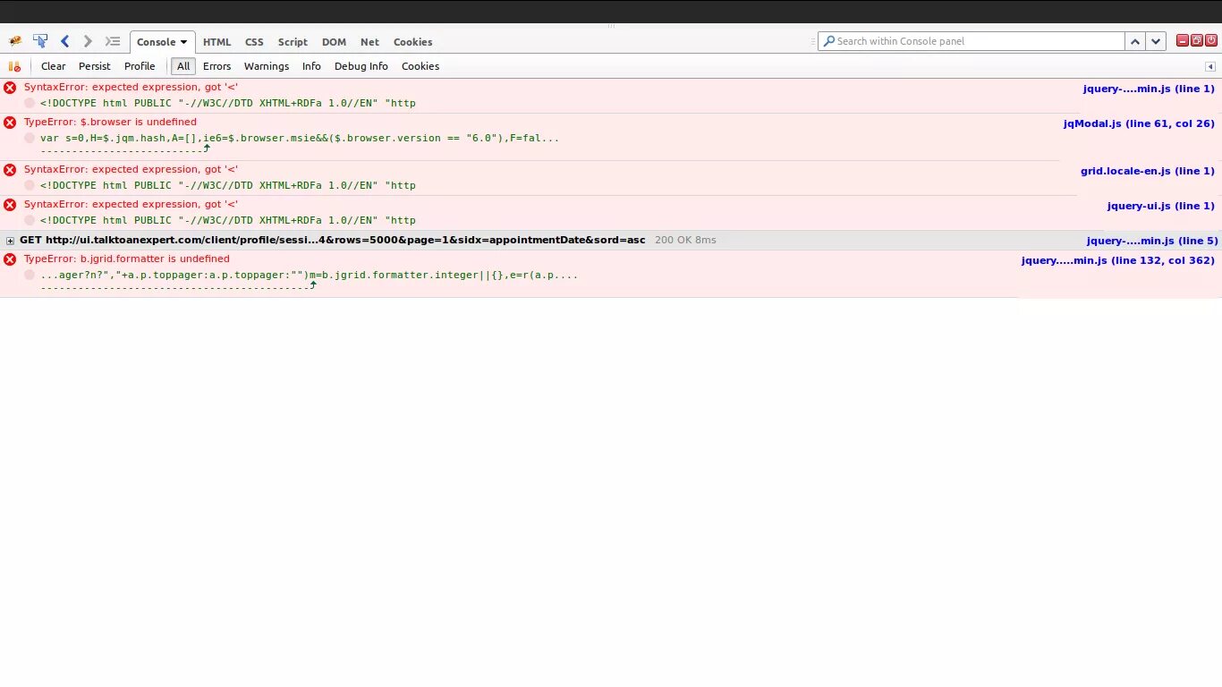 Expected primary expression. JQUERY V1.10.2. Expected Primary expression before . Token c++. Expected expression. Expression expected java.