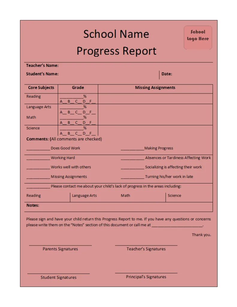 School report. Прогресс репорт. Student Report. Progress Report Sample.