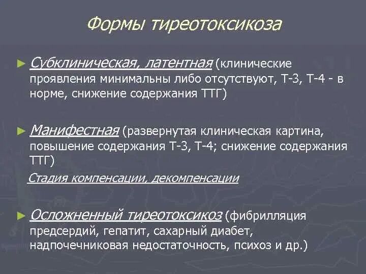 Гипертиреоз лечение у мужчин. Субклинический тиреотоксикоз. Клинические формы тиреотоксикоза. Гипертиреоз классификация.