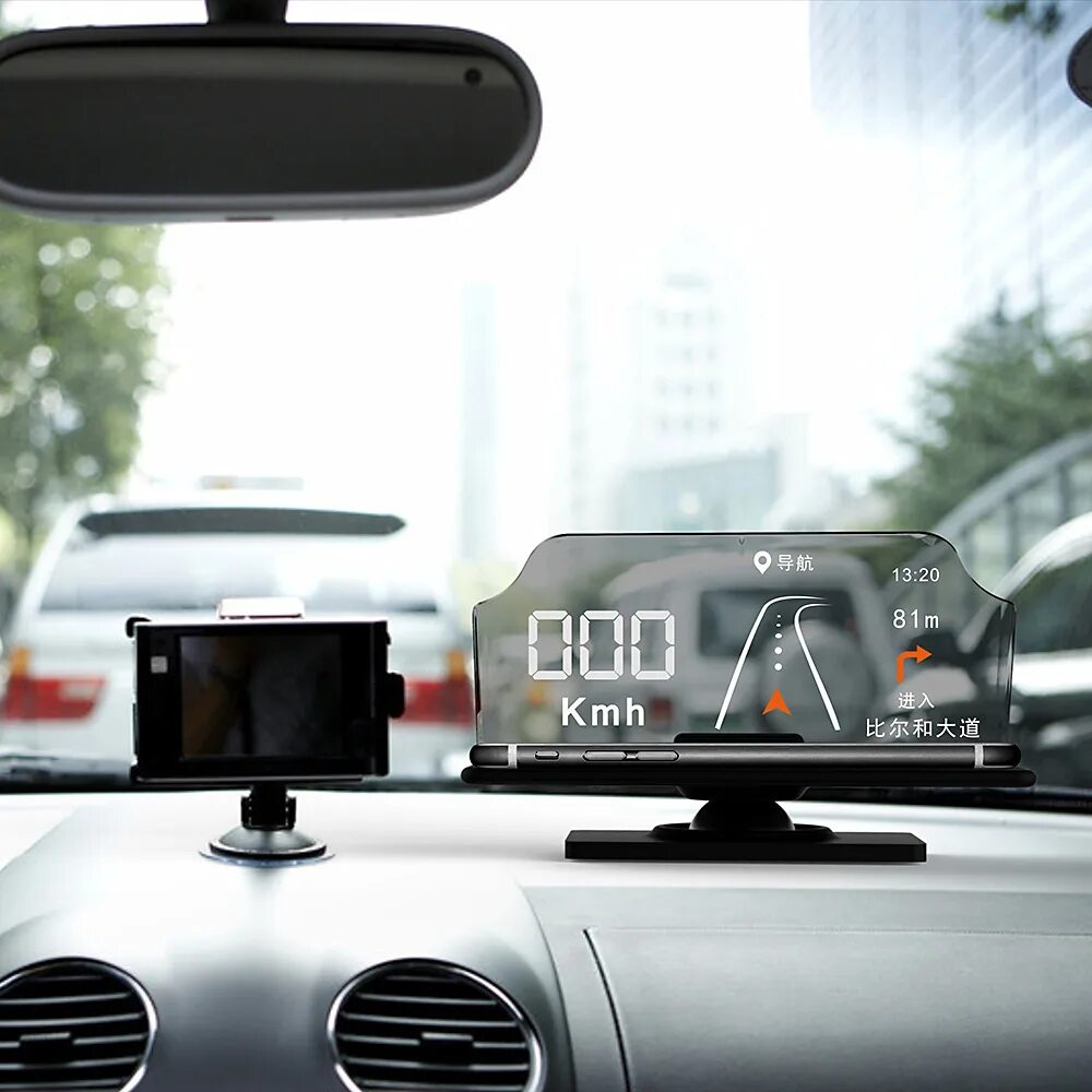 Проектор навигатора на лобовое. Автомобильный проектор gps hud. проекционный дисплей (head up display). hud проектор на лобовое. car hud head navigator.