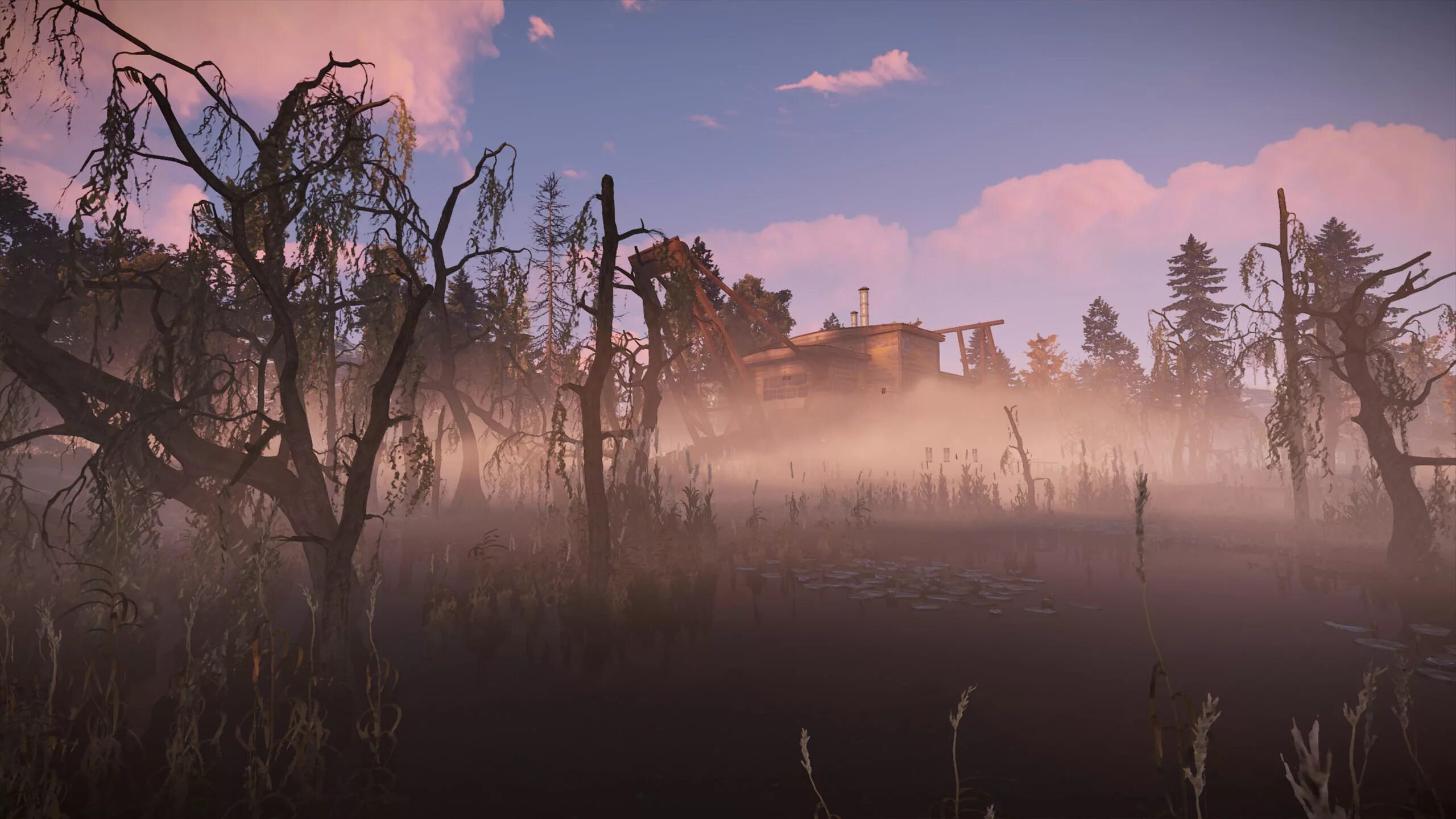 Rust stalker. Бандит кемп раст. rust пейзаж. фон раст. обои на рабочий стол раст.