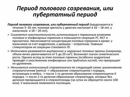 Пубертат у мальчиков что это такое