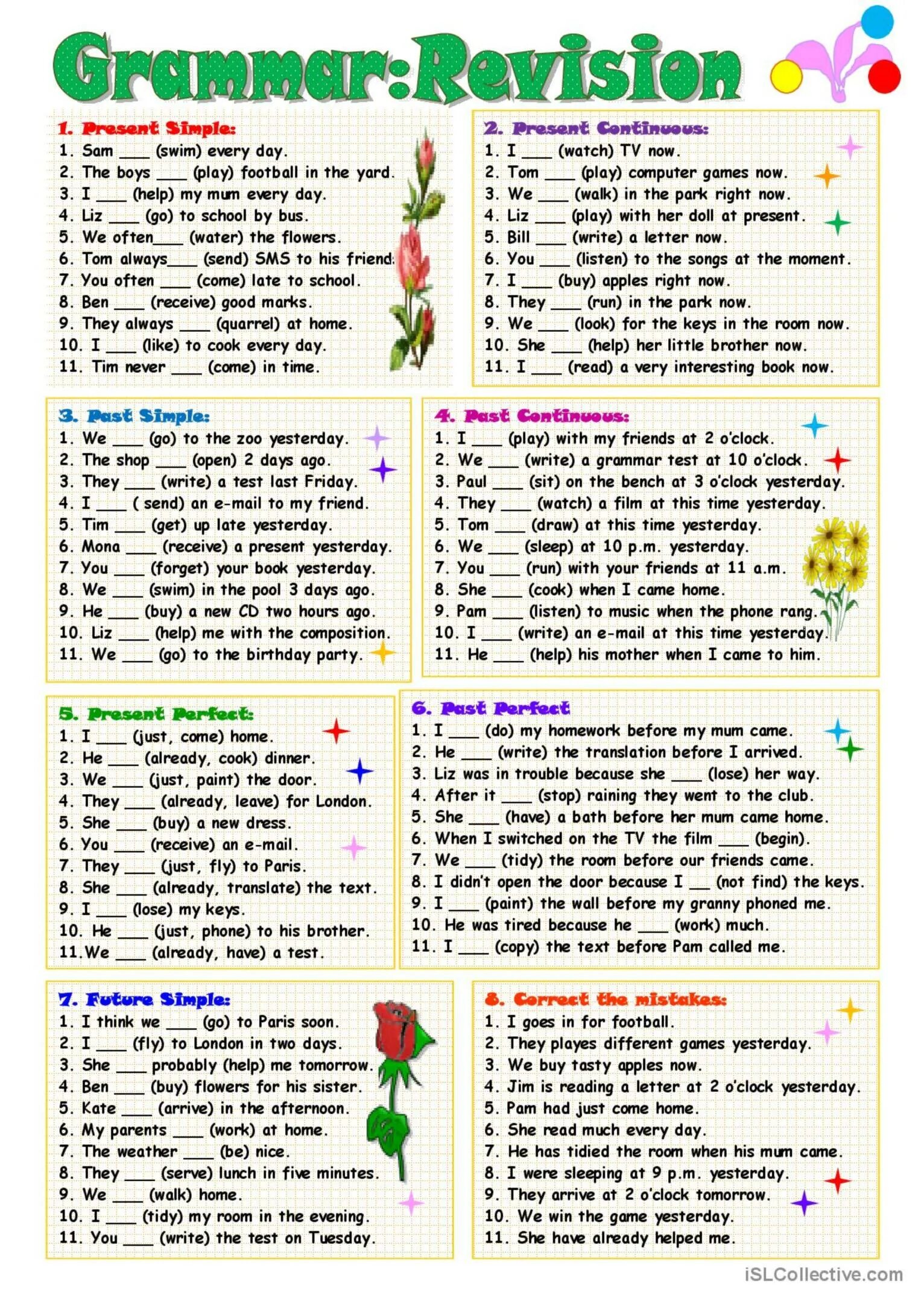 Mum came. Английский язык Grammar exercises. Английская грамматика Worksheets. Grammar revision английский. Worksheets Tenses английского.