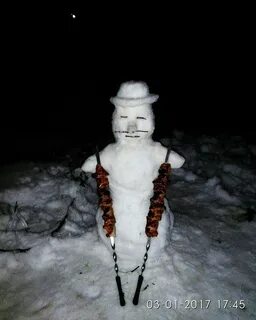 Шашлык из снеговика