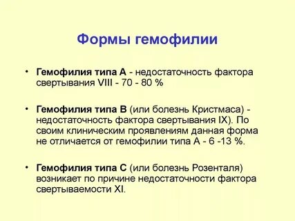 Тест гемофилия по утвержденным клиническим рекомендациям 2023