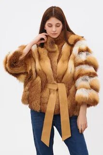 Короткая шуба из лисы