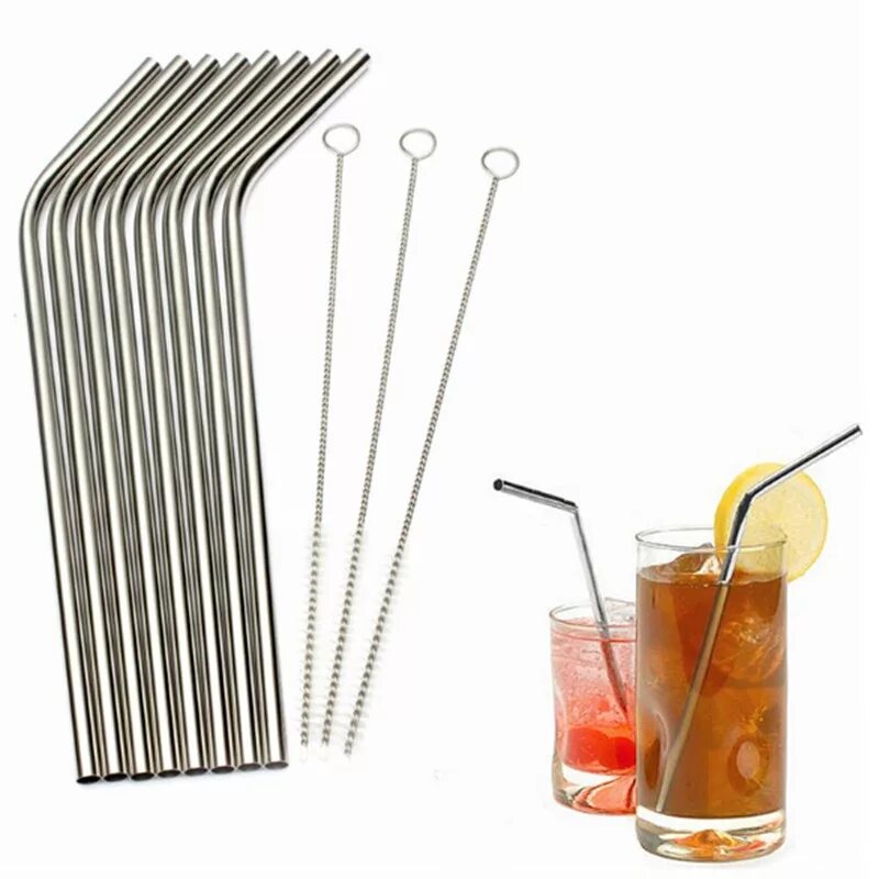 Stainless Steel Straw. Трубочка для питья 8х197мм. Металлические трубочки для напитков. Металлические трубочки для коктейлей. Железные трубочки