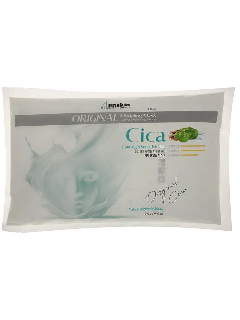 Original маска. АН Original маска cica Modeling Mask / Refill 240гр. Маска альгинатная с центеллой азиатской - Anskin cica Modeling Mask 240 гр. Anskin альгинатная маска cica. Anskin альгинатная маска с экстр. Центеллы cica (пакет) 240гр.