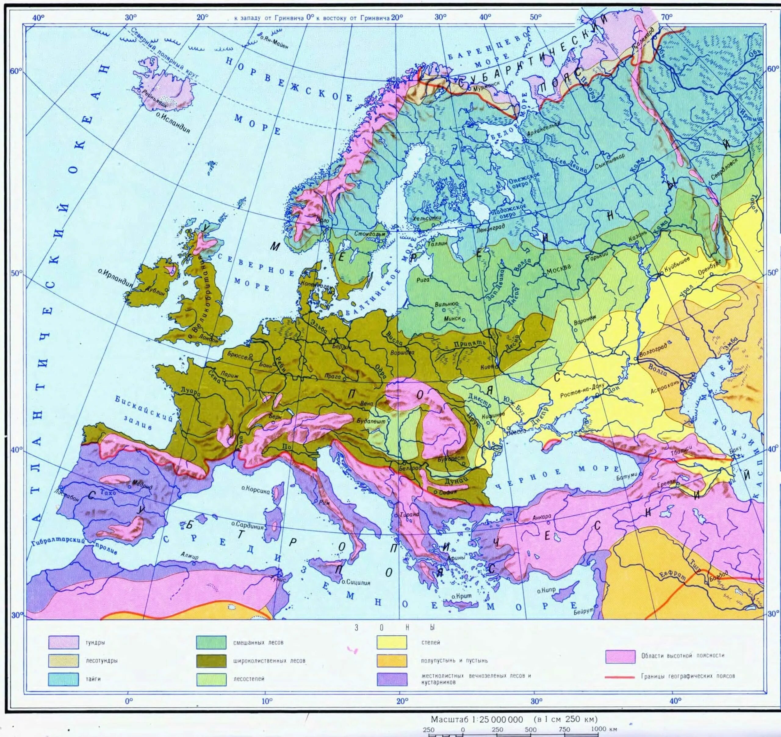 Какой климат в северной европе. Карта природных зон Европы. Природные зоны зарубежной Европы. Природные зоны Западной Европы карта. Природные зоны Восточной Европы карта.
